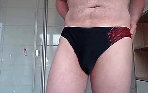Bulge in speedo lycra spandex from soft to cum buddylongdong