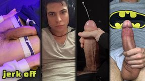 Uncut Big cock handjob with cumshot / Compilation 4 videos – CRISFABIO