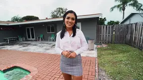 Brunette Cutie Alina Belle Gets Sweet-talked Into Seductive POV Action