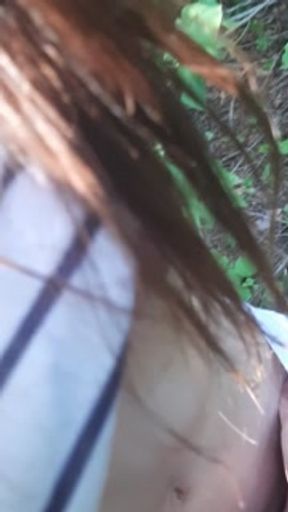 I lost at cards for a wish and she wanted me to fuck her in the forest and I fucked her.