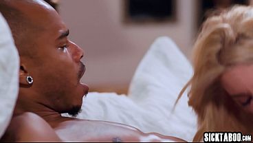 Petite teen gives sloppy blowjobs to her stepdad with a huge black cock