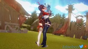 Eula & Amber gets Fucked by Hilichurls (Genshin Impact Anime Orgy) [Jabobco]