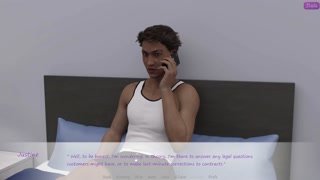 My Stepbrother 's Wife #40 Jennifer stroked John's cock and sniffed his cum-highlight