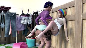 jamaican futa stepmom anal fuck stepdaughter in the backyard - sassycomics