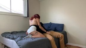 petite redhead latina trans girl drewcilla spread open by huge cock