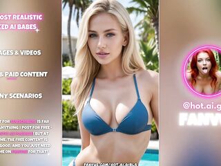 Hawt AI Golden-haired Honeys At Pool Party - 12 Hawt Images