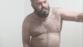 Solo shower jizz shot at the campground