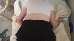 stepsister wants to try anal sex and gets her stepbrother to fuck her ass