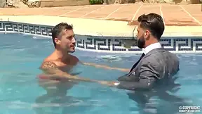 Two Males Hammer In The Pool