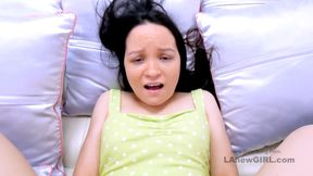 ”18yo tiny Teen gets her mouth filled with big dick”