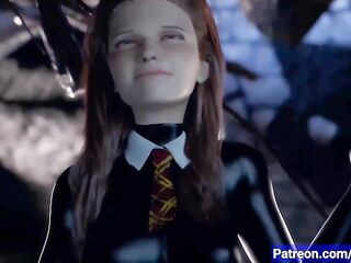 Cute gal is drilled in dungeons and they cum inside her vagina