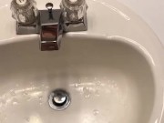 Stud Cum and then Male Squirt on Mirror
