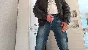 Stepsis Lets Me Stroke Big Cock Cum Gush On Her Ass Destroyed