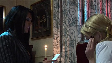 Big Tit Lesbian Sluts Eva Angelina And Carly Parker Use A Strap On Dildo To Fuck Each Other