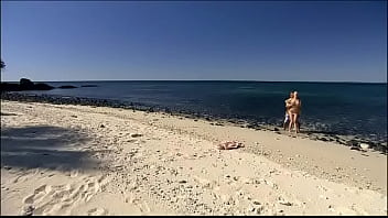 Busty Tarra Is Getting Fucked Right on the Beach out in the Open