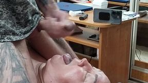 I'm jerking off my dick to feed my mother-in-law with cum