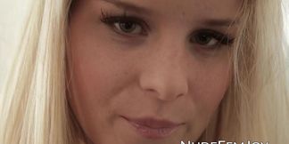 Teen girl teases with naked body and big natural tits