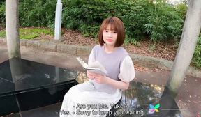 japanese cafe worker yuika takigawa uses a sex toy to play for us.