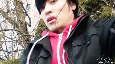 Jon Arteen wants to cum outdoor but it's a ruined orgasm