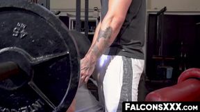 FalconsXXX.com - Hunks give each other blowjobs and rimjobs after an intense workout