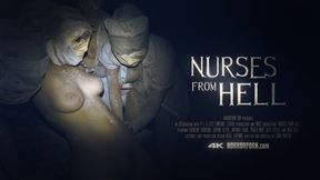 Teen nurse gives BJ then gets gangbanged