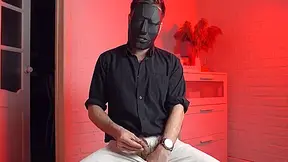 Masked Handsome Man Noel Dero Watches Kinky Porn And Jerks Off. Loud Moans And Orgasm Of A Young Guy