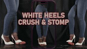 White High Heels Cock Crush and Stomp (Vertical Version) - Tamystarly - Balls Trample, CBT, Bootjob, Trampling, Shoejob, Stomping