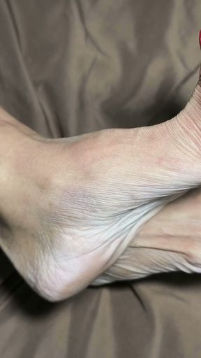 Tiny Thai MILF with big breasts and beautiful feet in Softcore video for foot lovers   Clip 3