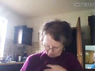 Saggy Titties Granny on Web Camera