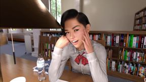 Sydney's Thrilling Tits Fuck Offer in The Library