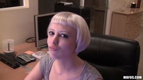 I Know That Girl - Blonde Cherry Torn &amp; Chuck Get Dirty on the Computer with Some Hardcore Outie Pussy Sex Action