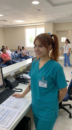 Nurse in office
