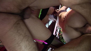 This guy is after her and her friend Darina, so they figure they should get right down to...