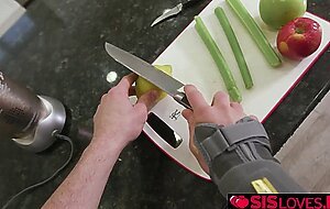 Rose rush puts stepbros cock in her mouth