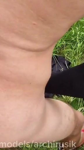 I Fucked Elf Sissy, a Femboy Who Was Fishing, Pinned Him in the Bushes, and Fucked Him Bareback with Cum!