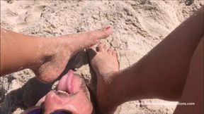 Buried in the sand beneath her feet and toes_wmv_