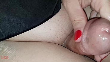 Dani Leg Lady in RED with Curvy Legs in Sexy Nude Pantyhose