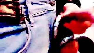 Amateur crossdresser publicly exposed big cock & big dick cums cruising outdoors