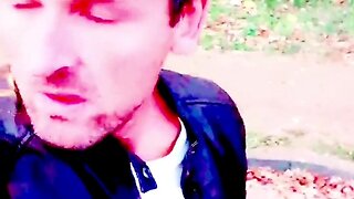 Amateur crossdresser publicly exposed big cock & big dick cums cruising outdoors