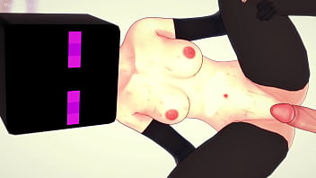 Novia muy caliente viste de enderman para follar (minecraft) (hentai)