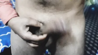 Indian Teen Boy Masturbates with Semitransparent Bottle