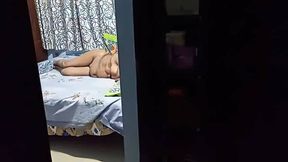 When she forgot to close door