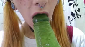 Cute sloppy blowjob