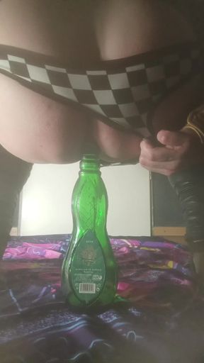 Femboy Sissy Slut Rides a Bottle Hard