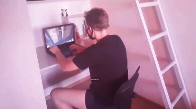 The bitch did not let me play games and got a huge dildo in my pussy