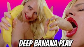 4K Lipstick on my lips, on the banana… and all over my nipples