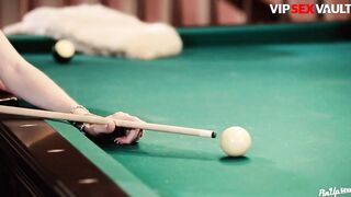 PINUP SEX - Bombshell Kattie Gold Pool Table Fun With