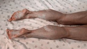 Iron Ivy on her belly, making calves