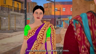 The vegetable selling sister-in-law helped a sad man having sex with him