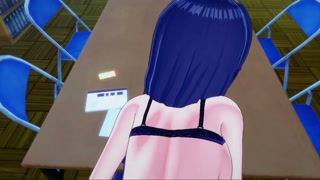 Yuri gets POV fucked with a strapon in the library. Doki Doki Literature Club lesbian hentai.